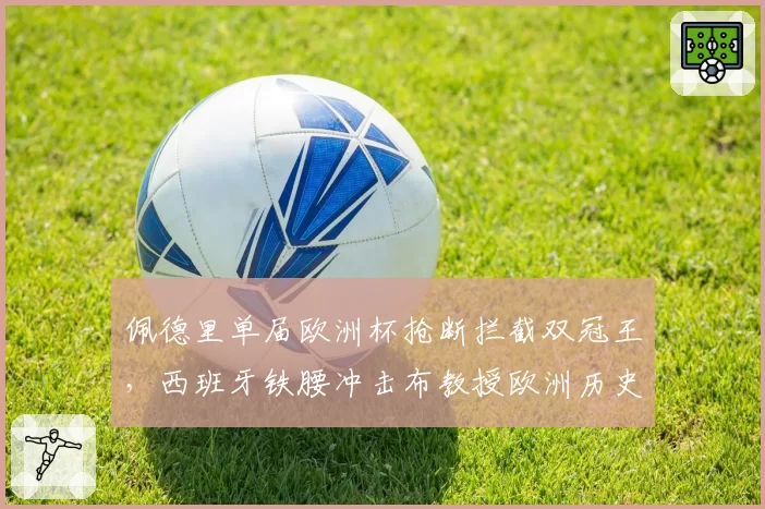 佩德里单届欧洲杯抢断拦截双冠王，西班牙铁腰冲击布教授欧洲历史第一数据